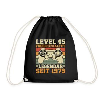 Niveau 45 débloqué Légendaire depuis 1979 - Sac de sport léger - noir - Devant