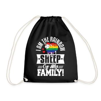 I Am The Rainbow Sheep Of My Family - Turnbeutel - Schwarz - Vorne