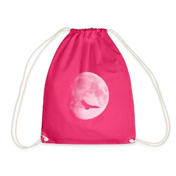 Vollmond Mond mondsüchtig Blutmond Adler Astro - Turnbeutel - Fuchsia - Vorne