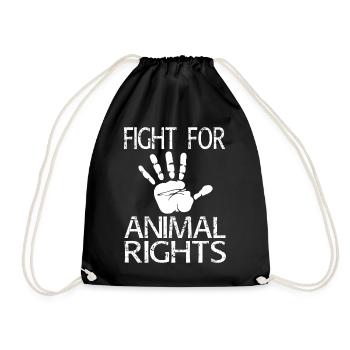 Protection des animaux Militants des droits des animaux Environnement Climat - Sac de sport léger - noir - Devant