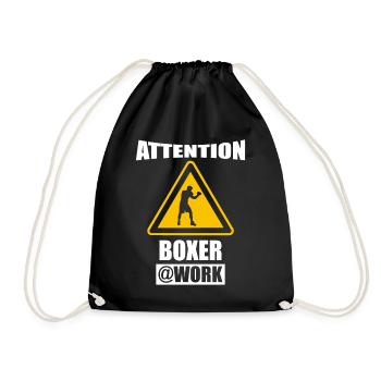 Boxer Boxen - Turnbeutel - Schwarz - Vorne