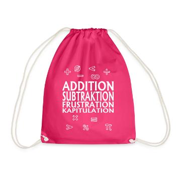 Mathematik - Turnbeutel - Fuchsia - Vorne