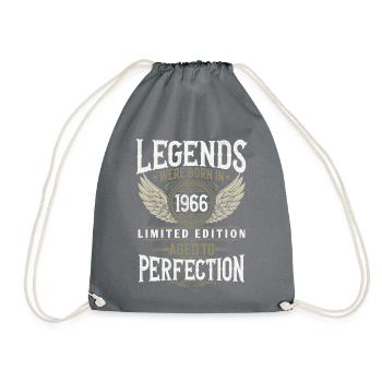 Né 1966 légendes anniversaire cadeau - Sac de sport léger - gris - Devant