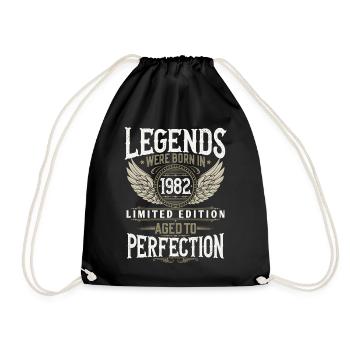 Né en 1982 Legends Cadeau d’anniversaire - Sac de sport léger - noir - Devant