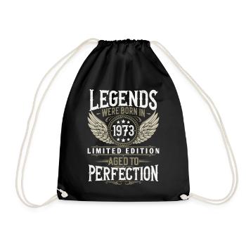 Né 1973 légendes anniversaire cadeau - Sac de sport léger - noir - Devant