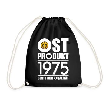 OSTPRODUKT 1975 DDR OSSI 51. GEBURTSTAG - Turnbeutel - Schwarz - Vorne