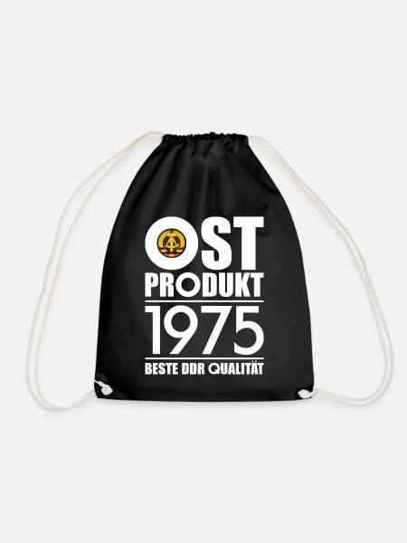 OSTPRODUKT 1975 DDR OSSI 51. GEBURTSTAG - Turnbeutel - Schwarz