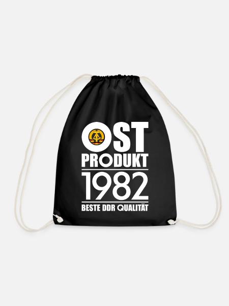 OSTPRODUKT 1982 DDR OSSI 44. GEBURTSTAG - Turnbeutel - Schwarz