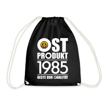 OSTPRODUKT 1985 DDR OSSI 41. GEBURTSTAG - Turnbeutel - Schwarz - Vorne