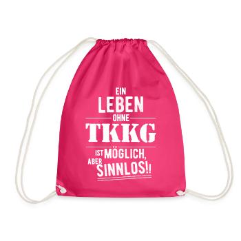 TKKG Ein Leben Ohne TKKG Ist Möglich, Aber Sinnlos - Turnbeutel - Fuchsia - Vorne