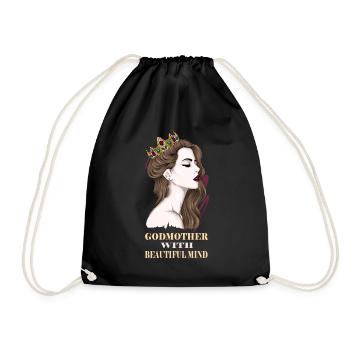 Godmother Aunt Godmother Baptismal Godchild - Drawstring Bag - black - Front