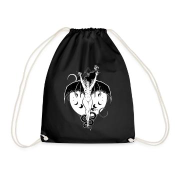 Bat Girl - Drawstring Bag - black - Front