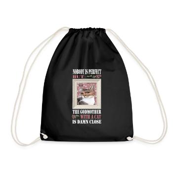 Godmother Aunt Godmother Baptismal Godchild - Drawstring Bag - black - Front