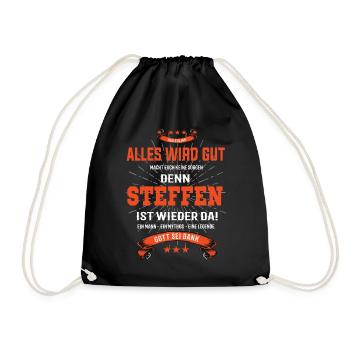 tout ira bien parce que Steffen Est là T-Shirt - Sac de sport léger - noir - Devant