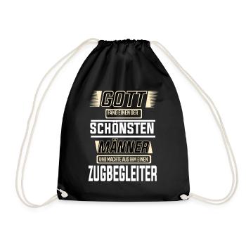 Zugbegleiter, einer der schönsten Männer der Welt - Turnbeutel - Schwarz - Vorne