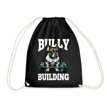 Français Bulldog Frenchie Bodybuilding Dog - Sac de sport léger - noir - Devant