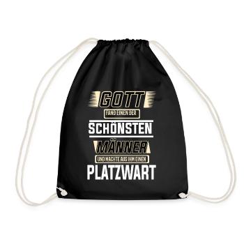 Platzwart einer der schönsten Männer der Welt - Turnbeutel - Schwarz - Vorne