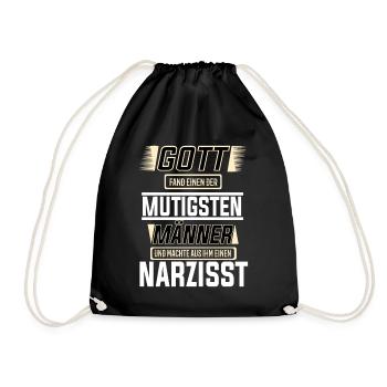 Narzisst einer der mutigsten Männer der Welt - Turnbeutel - Schwarz - Vorne