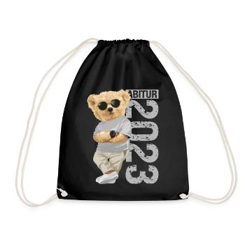 Abitur Geschenk - Turnbeutel - Schwarz - Vorne