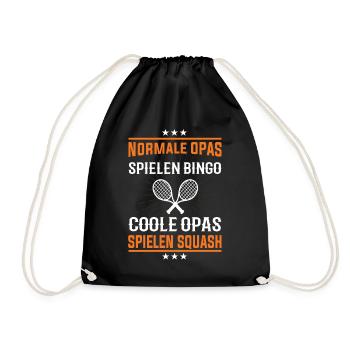 Coole Opas spielen Squash Design - Turnbeutel - Schwarz - Vorne