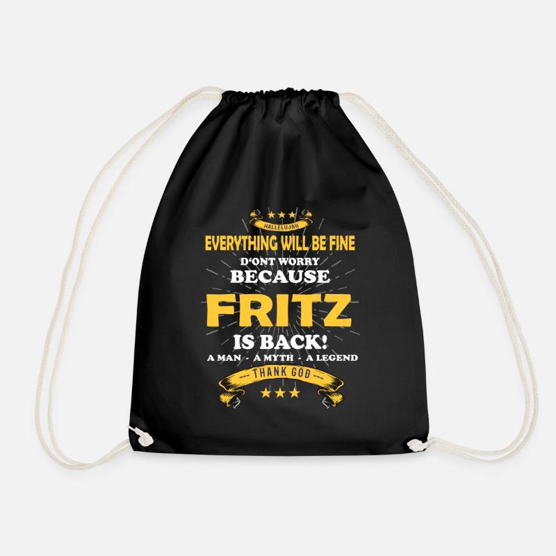 Everything will be fine Fritz Is back - Turnbeutel - Schwarz