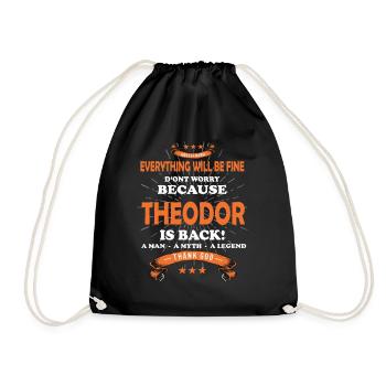 Everything will be fine Theodor Is back - Drawstring Bag - black - Front