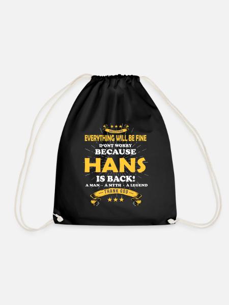 Everything will be fine Hans Is back - Turnbeutel - Schwarz