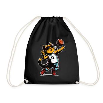Chat volleyeur - Cat Sports Design - Sac de sport léger - noir - Devant