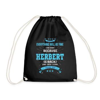 Everything will be fine Herbert Is back - Drawstring Bag - black - Front