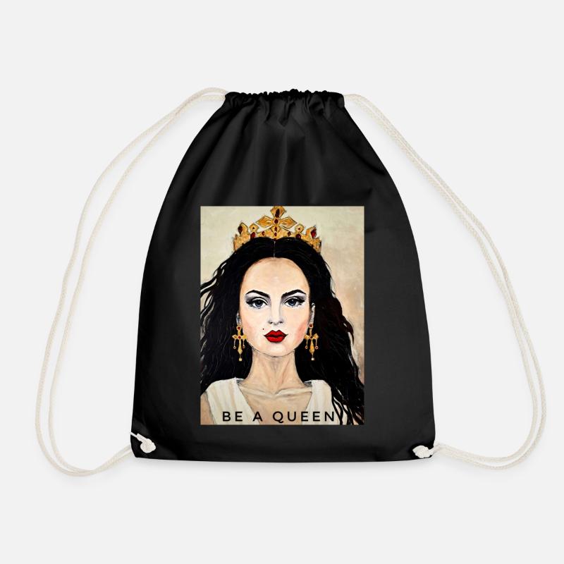 Be a Queen - Turnbeutel - Schwarz