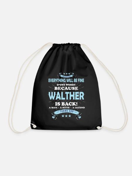 Everything will be fine Walther Is back - Turnbeutel - Schwarz