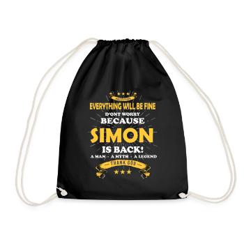 Everything will be fine Simon Is back - Turnbeutel - Schwarz - Vorne