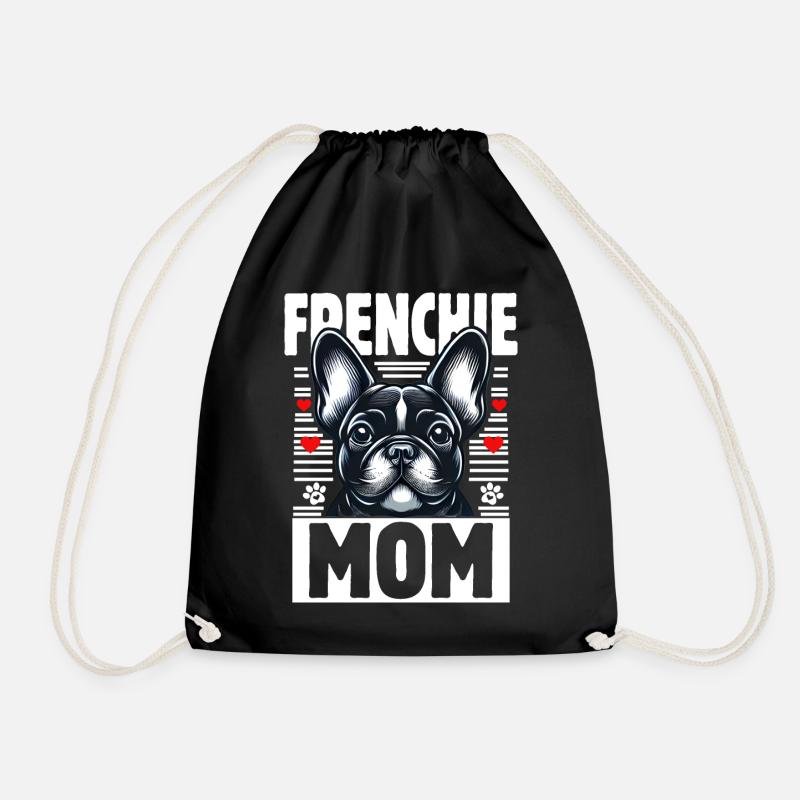 Frenchie Mom - Turnbeutel - Schwarz