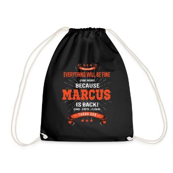 Everything will be fine Marcus Is back - Turnbeutel - Schwarz - Vorne