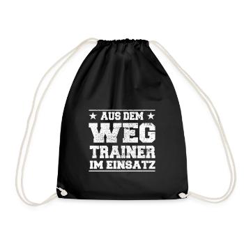 Aus dem Weg Trainer im Einsatz Design - Turnbeutel - Schwarz - Vorne