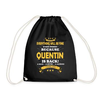 Everything will be fine Quentin Is back - Turnbeutel - Schwarz - Vorne