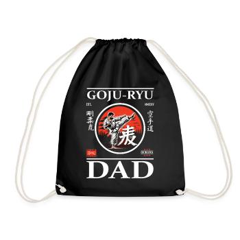 Goju-Ryu Karate Dad Design mit Karateka und Kanji - Turnbeutel - Schwarz - Vorne