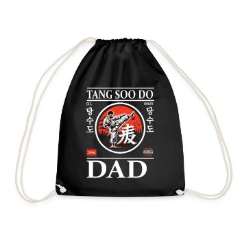 Tang-so-Do Dad Design with Karateka - Drawstring Bag - black - Front