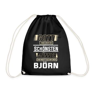 Bjorn the Most Beautiful Man Shaped by God Design - Drawstring Bag - black - Front
