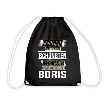Boris the Most Beautiful Man Shaped by God Design - Drawstring Bag - black - Front
