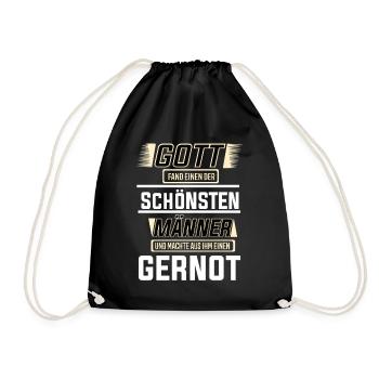 Gernot der schönste Mann von Gott geformt Design - Turnbeutel - Schwarz - Vorne