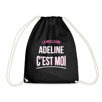 la meilleure Adeline c'est moi idée cadeau humour - Sac de sport léger - noir - Devant