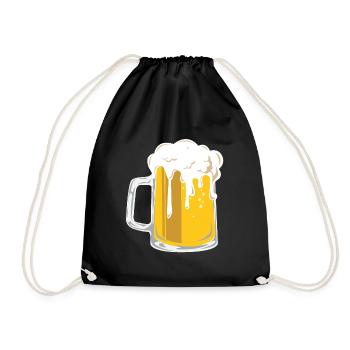 Chope à bière - Sac de sport léger - noir - Devant