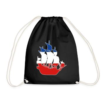 Schleswig-Holstein Boat - Drawstring Bag - black - Front