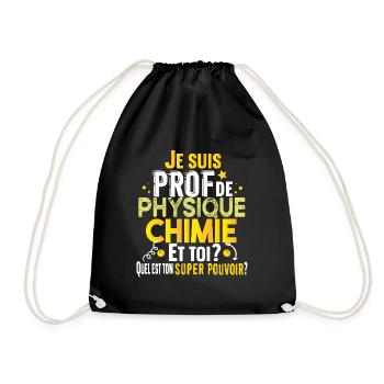 Prof Physique Chimie Professeur Collège Lycée - Sac de sport léger - noir - Devant