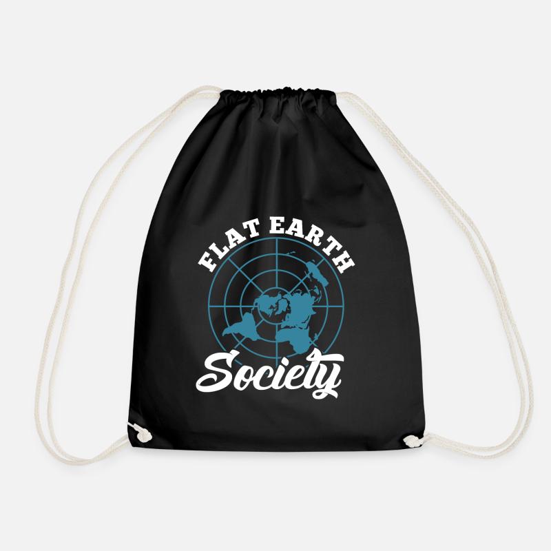 Flat Earth Society – World Is Flat Earth Science - Turnbeutel - Schwarz