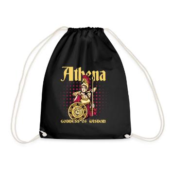 Athena goddess of wisdom Design - Drawstring Bag - black - Front