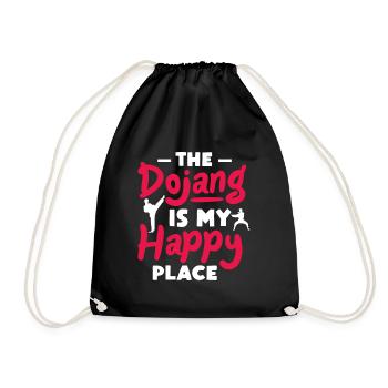Le Dojang est mon lieu de bonheur Design pour un karaté - Sac de sport léger - noir - Devant