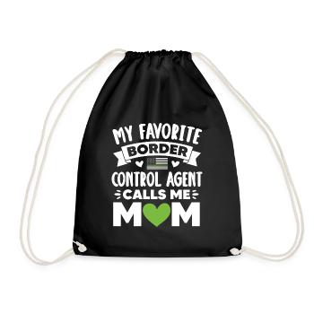 Mon agent de contrôle des frontières préféré m’appelle maman - Sac de sport léger - noir - Devant