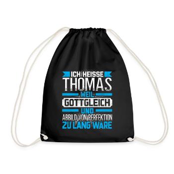 THOMAS - Gottgleich - Turnbeutel - Schwarz - Vorne
